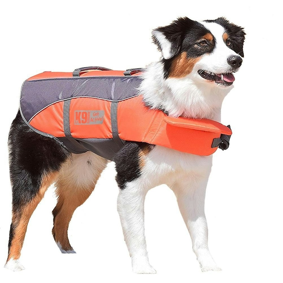 image 1 of K9 Pursuits Dog Life Jacket High Visibility Easy Grab Float Coat XS