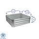 image 3 of Harbour Housewares Square Galvanised Steel Raised Garden Beds - 90cm x 90cm - Green - Pack of 2