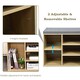 image 4 of COSTWAY Wooden Shoe Bench Shoe Storage Organizer N/A