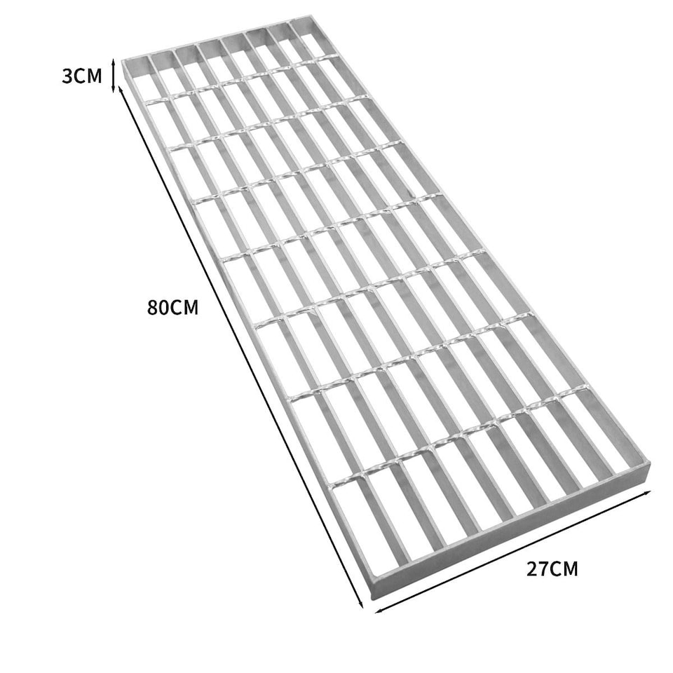 image 1 of Galvanised Grating - 800mm x 270mm Silver