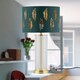 image 8 of Set of 2 Aura - Satin Brass Lamps with Green Fern Cut Out Shades Bronze | Green
