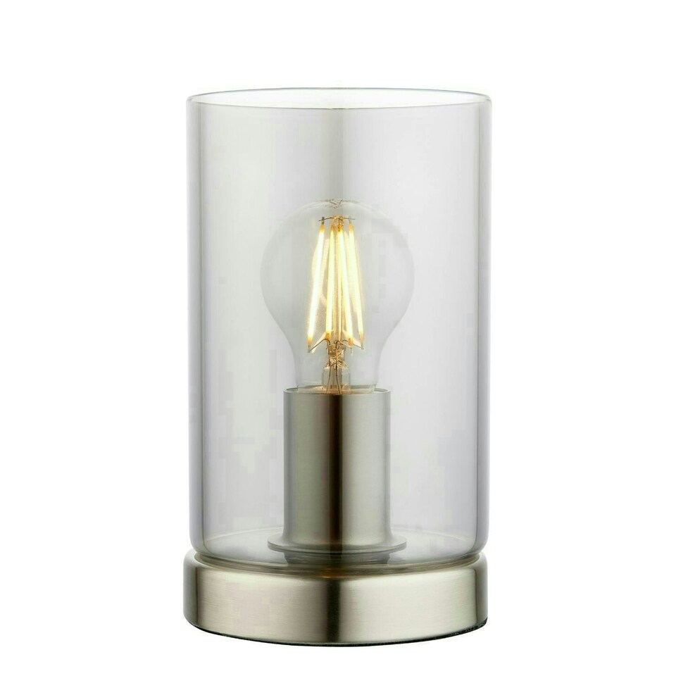 image 1 of Kingsholm Satin Nickel & Glass Touch Table Lamp Silver