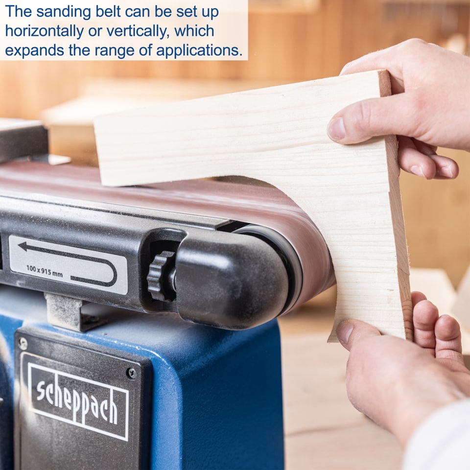 image 1 of Scheppach BTS800 Belt & Disc Sander, 370W, 150mm Disc, 100x280mm Belt, Tilting Table