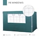 image 4 of Outsunny 3 Meters Gazebo Replaceable Exchangeable Side Panel Wall Panels Walls With Window, Dark Green