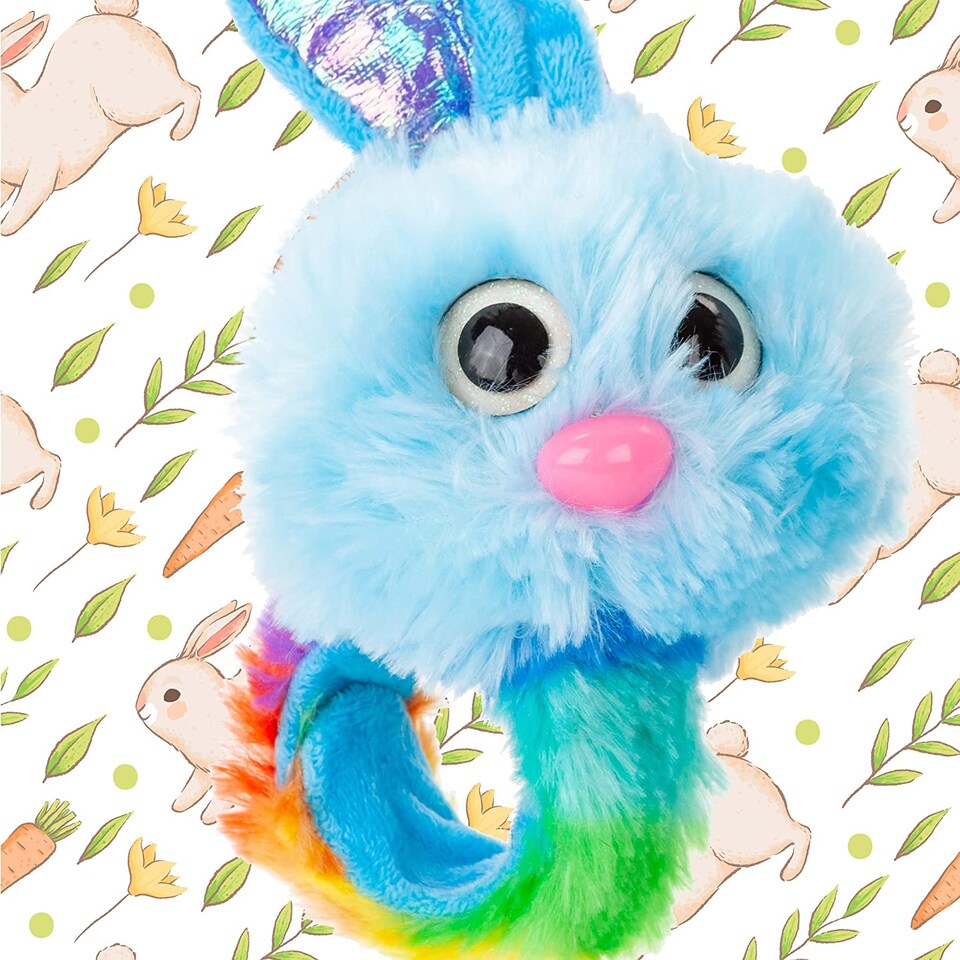 image 1 of VFM e-Store Easter Fluffy Bunny Slap Band for Kids - 31cm Turquoise