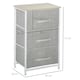 image 3 of HOMCOM 3-Tier Storage Dresser Tower with Adjustable Feet Steel Frame