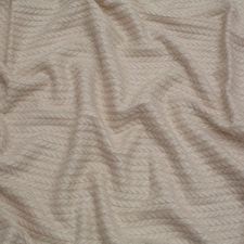 Cream Rope Textured Stretch Knit Fabric for Dressmaking, 146cm / 57" Wide - per metre