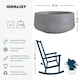 image 4 of Large Ribbed Stone Grey Light Concrete Bowl Garden Planter H12 D31 cm, 9 ltrs Cap.