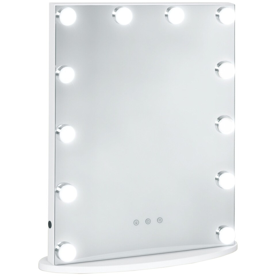 image 1 of HOMCOM Hollywood Makeup Mirror with Led Light Dimmer Cosmetic Beauty Stage