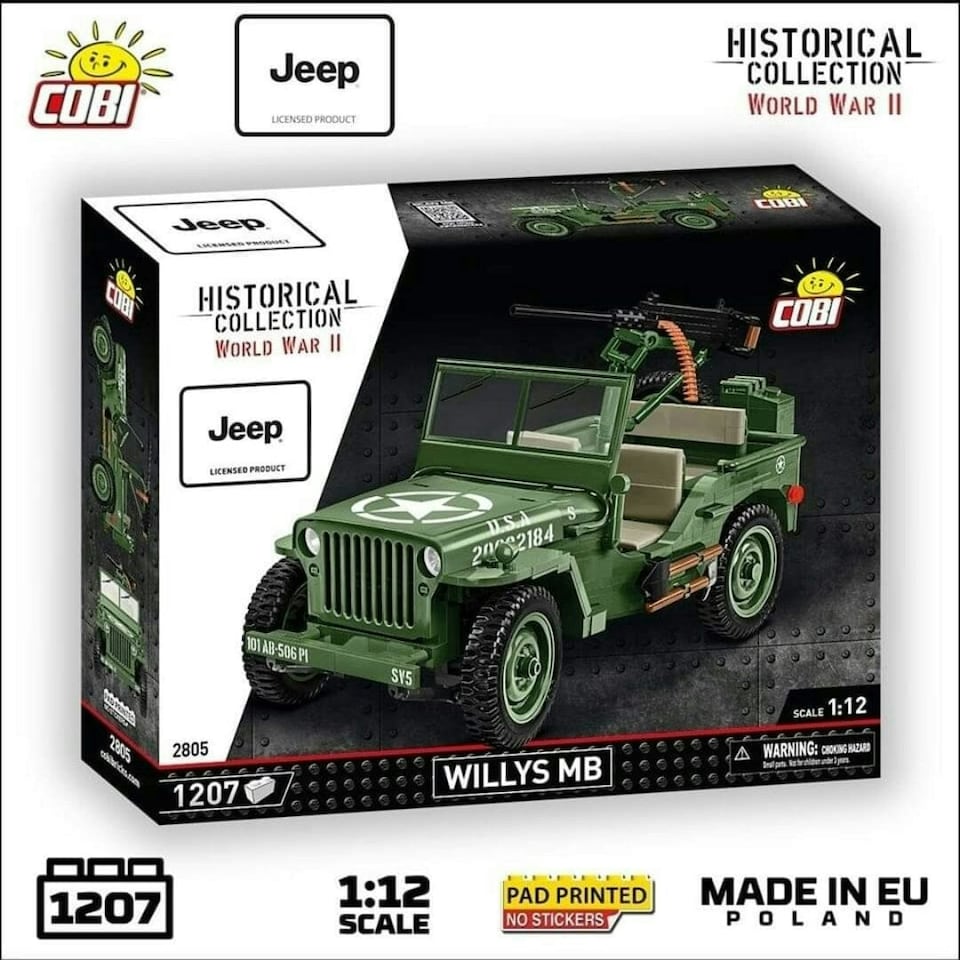 image 1 of Willys MB brick model Jeep - COBI 2805 -  1207 brick Jeep model
