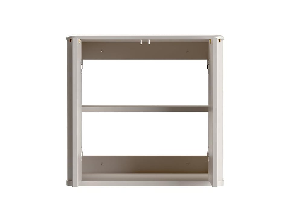 image 1 of Under Sink Bathroom Cabinet Beige Vanity Unit 600mm Worktop Fluted Ribbed Oren