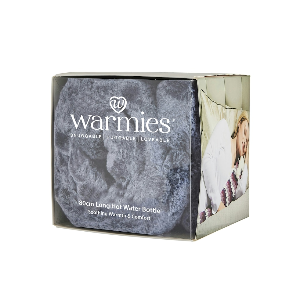 image 1 of Warmies Extra Long Hot Water Bottle Marshmallow Blue