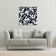 image 2 of White, Black & Purple Flowers (Canvas Print) 90 x 90 x 4cm