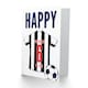 image 2 of Football Strip Kit White Striped Top Age 6 Year Old Child Kids 6th Birthday Card