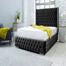Benito Plush Superking Bed Frame - Black