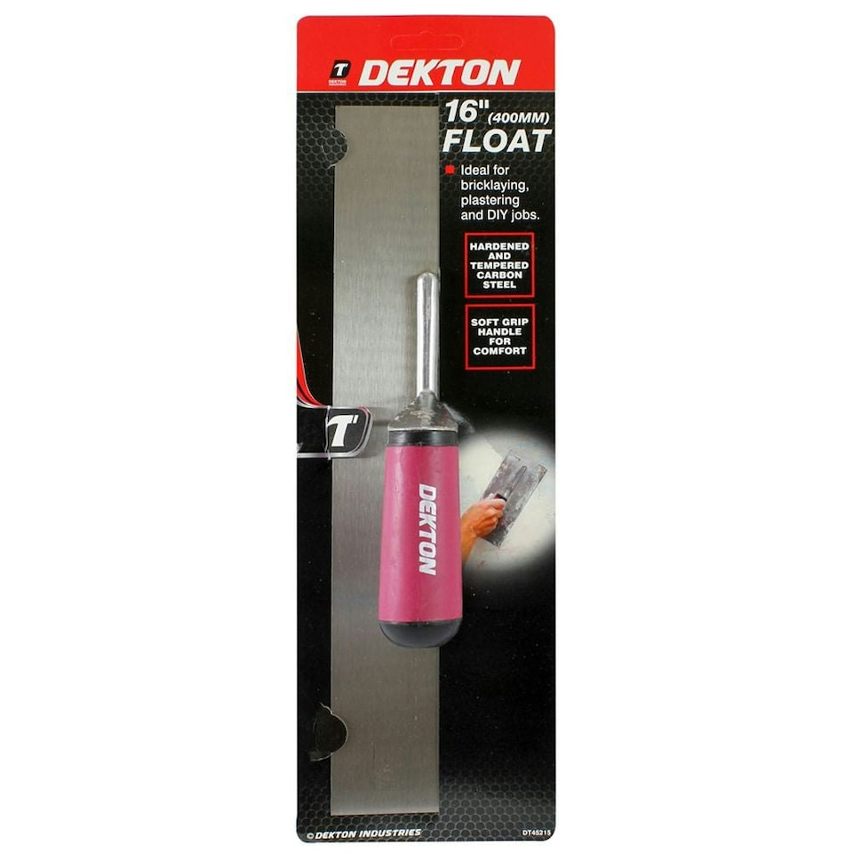 image 1 of Dekton 16'' Soft Grip Plasterers Float Trowel Plastering Rendering Cement Skimming Tiling