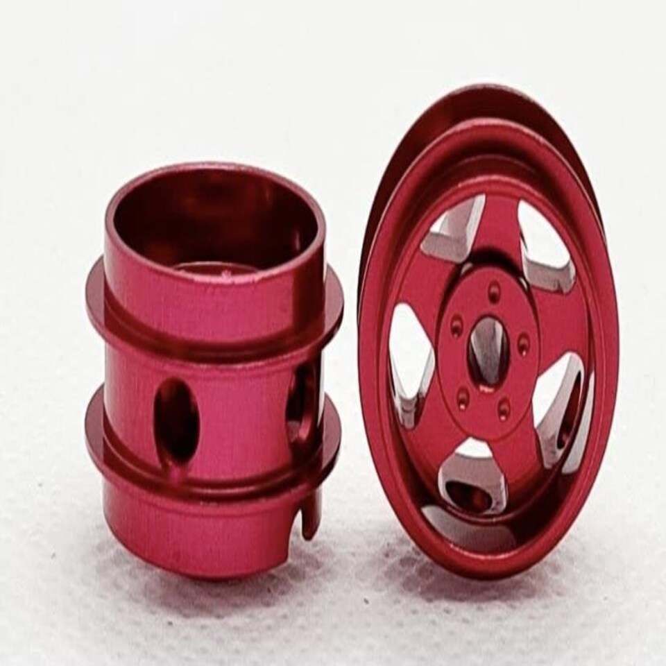 Staffs Slot Cars 5 Spoke Red Air Rims 15.8 x 10mm x 2 Staffs 51