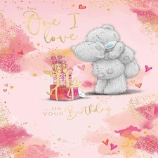 Bears Embracing One I Love Birthday Card