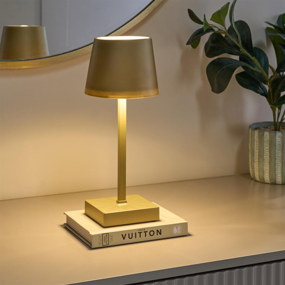 image 1 of OHS Bedside Cordless Table Lamp LED Battery Operated Night Light