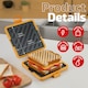 image 3 of SPARES2GO Microwave Toastie Maker Sandwich Grill Microwaveable Grilled Non-stick Silicone