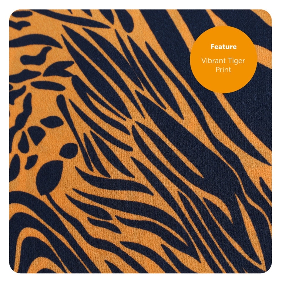 image 1 of Tiger Print Shirt | Orange | L
