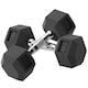 image 1 of HOMCOM Hexagonal Dumbbells Kit Weight Lifting Exercise for Home Fitness 2x4kg