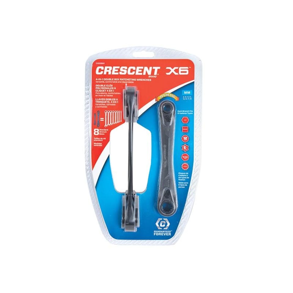 image 1 of Crescent X6 Ratcheting Spanner Set, 2 Piece | Multi | Multi Colour | One Size | 1
