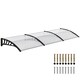 image 6 of Outsunny Door Canopy Outdoor Awning Rain Shelter for Window Porch 303x96 Clear Clear | Clear