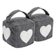 image 1 of Nicola Spring Herringbone Door Stops - 16 x 16cm - Heart - Pack of 2
