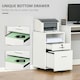 image 5 of Vinsetto Mobile File Cabinet Lockable Documents Storage w/ 5 Wheels Black