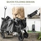 image 9 of Outsunny Folding Wagon Garden Cart Collapsible Camping Trolley for Outdoor