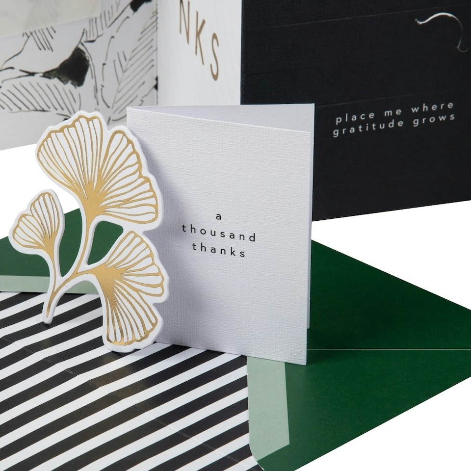 image 1 of Memento Luxe Premium Thank You Card with Mini Card, Keepsake