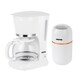 image 1 of Geepas 1.5L Filter Coffee Machine and 80g Coffee Grinder Set White