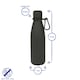 image 6 of Harbour Housewares Stainless Steel Water Bottle with Carabiner Clip - 500ml - Matt Black | Black | Matt Black | One Size