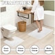 image 3 of VELVETIO Shiny Sparkling Bath Set Anti Slip Pedestal Mat Bathroom Rugs White