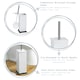image 2 of Harbour Housewares Square Toilet Brush - Matt Grey Grey