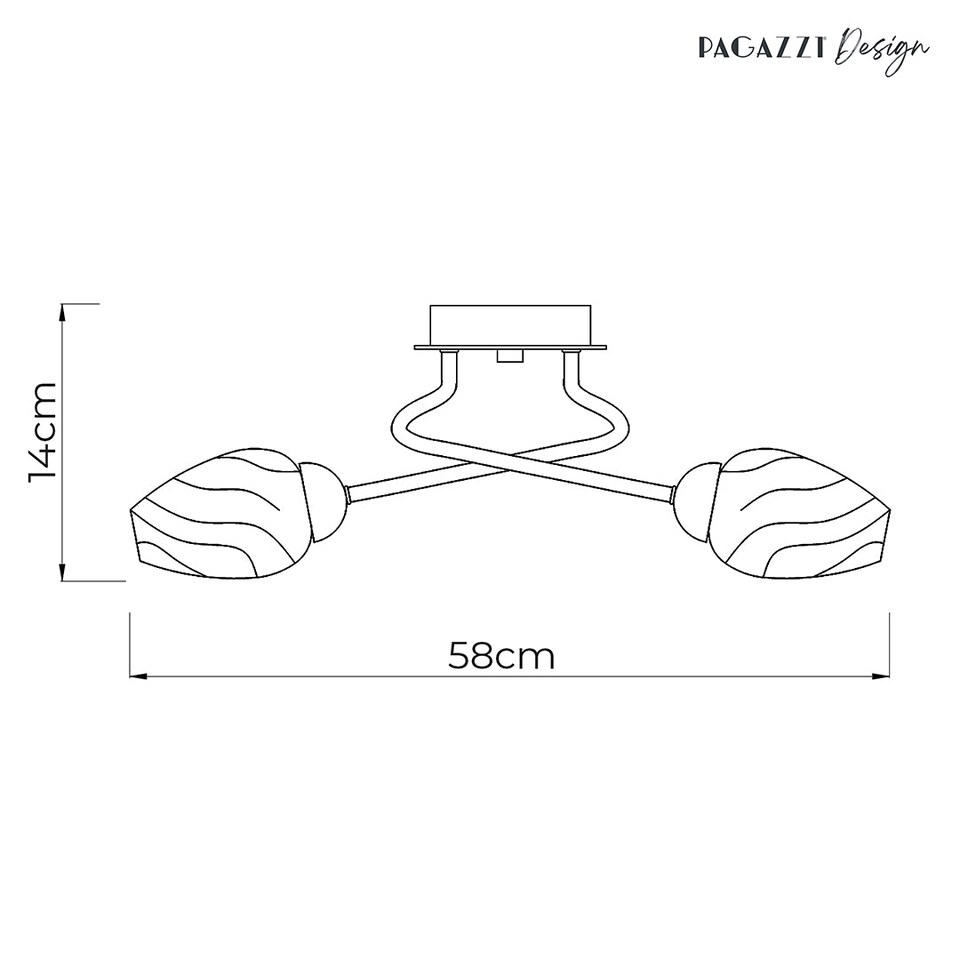 image 1 of Lina 3-Light Chrome Flush Ceiling Light