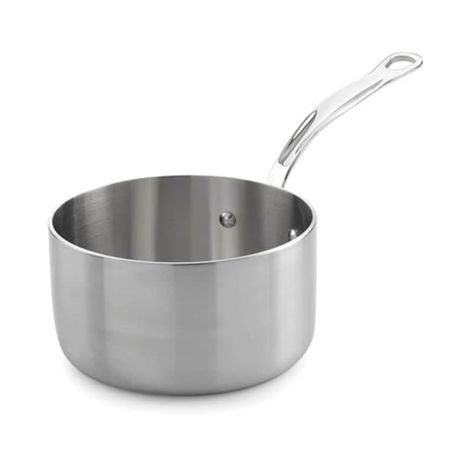 image 1 of Samuel Groves Classic Stainless Steel Triply 16cm Saucepan with Lid