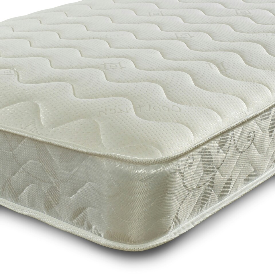 image 1 of Close Wave Hybrid Mattress - 8" Deep, Memory Foam Comfort Layer | White | Small Double
