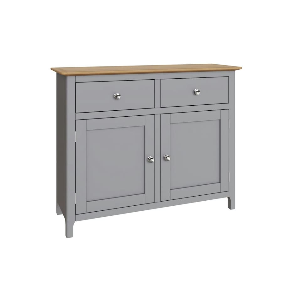 image 1 of Taberno Oak 2 Door 2 Drawer Sideboard Dove Grey Grey
