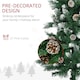 image 6 of HOMCOM 5' Snow Artificial Christmas Tree Holiday Home Décor with Pine Cones