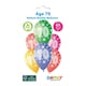 image 2 of Assorted Colour Cosmic Stars Age 70 Latex Balloons 33cm / 13 in - Pack of 6