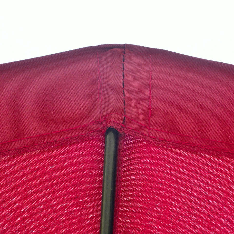 image 1 of Outsunny 2.5m Round Curved Adjustable Parasol Sun Umbrella Metal Pole Red