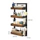 image 4 of Living and Home 4 Tier Over-the-Door Adjustable Shower Caddy Shelf,Brown