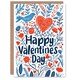 image 1 of Boho Folk Bird Anniversary Valentines Her Wife Card
