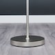 image 3 of ValueLights Charlie Brushed Chrome Floor Lamp Black Taper Shade and Bulb