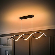 ValueLights Infinity Black Double Twist Integrated LED Ceiling Light