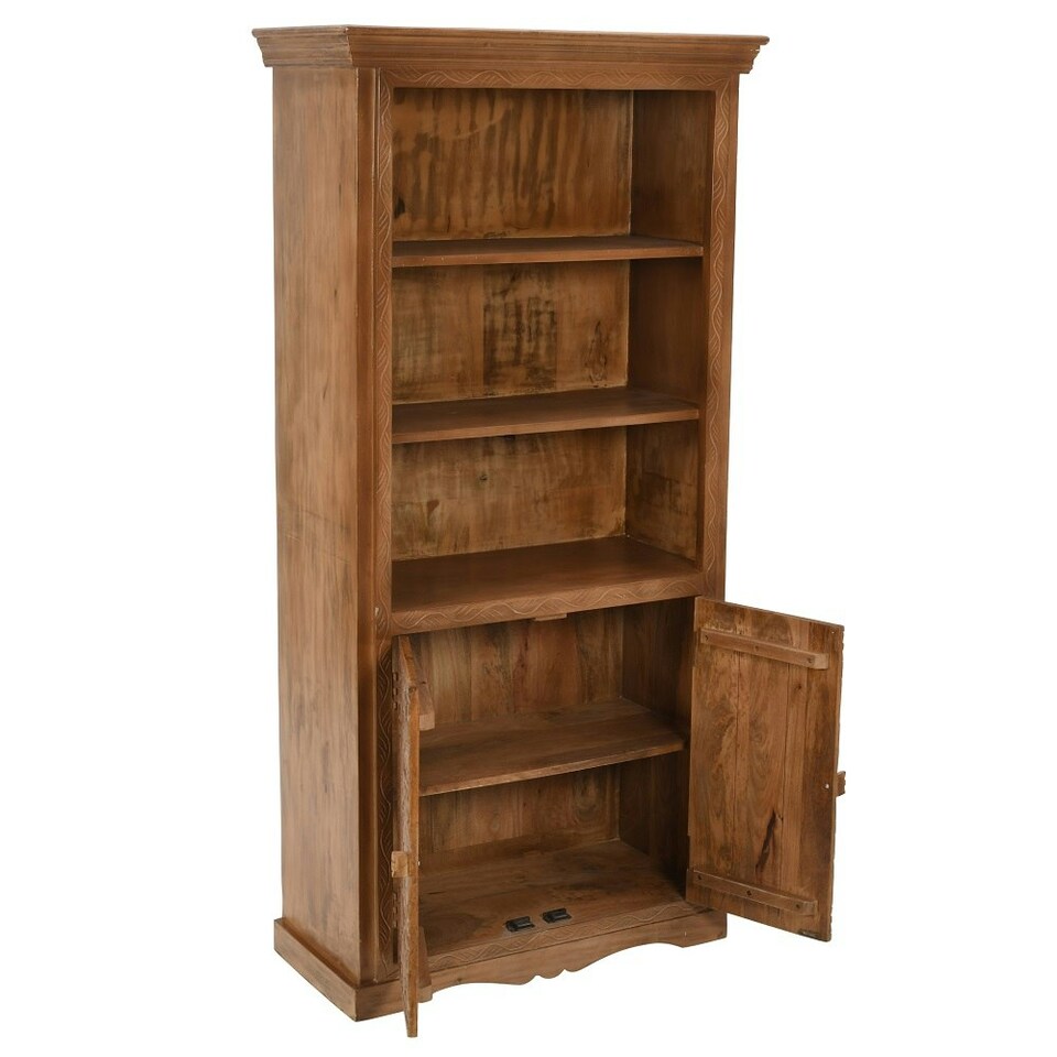 image 1 of Artistry Mango Wood Large Bookcase | Brown | Brown