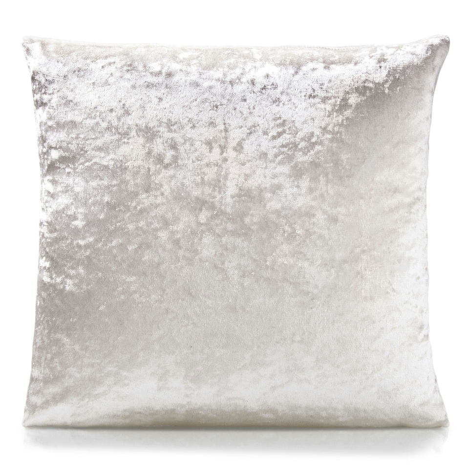 image 1 of Plain Crushed Velvet 45cm x 45cm Cream Cushion Set of 4 | Cream | 45cm x 45cm x 10cm | 4