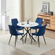 image 5 of Seattle Dining Table with 4 Amelia Velvet Chairs Green